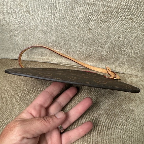 LOUIS VUITTON - NEW Neverfull Pink Pivone Pochette Monogram - for PM or MM - Picture 6 of 10